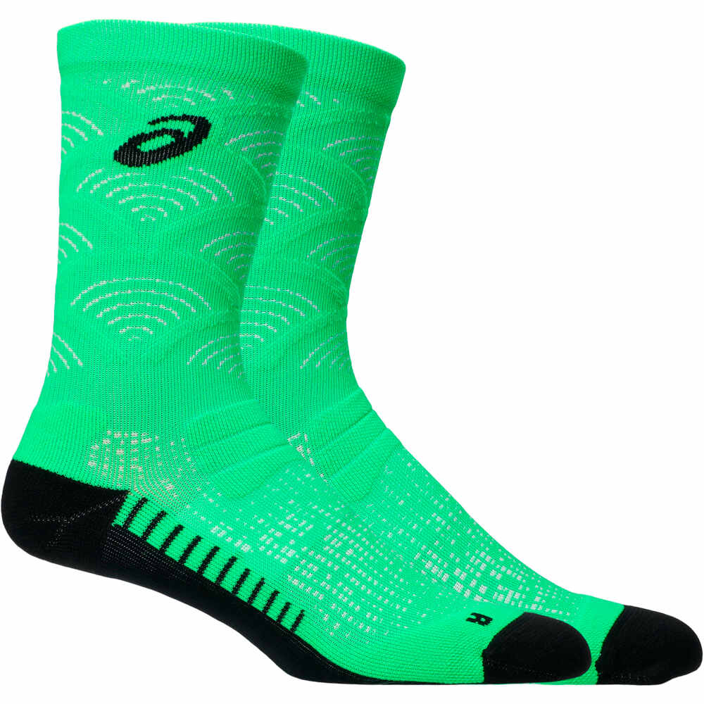 Performance run sock crew calcetines running Verde (S)