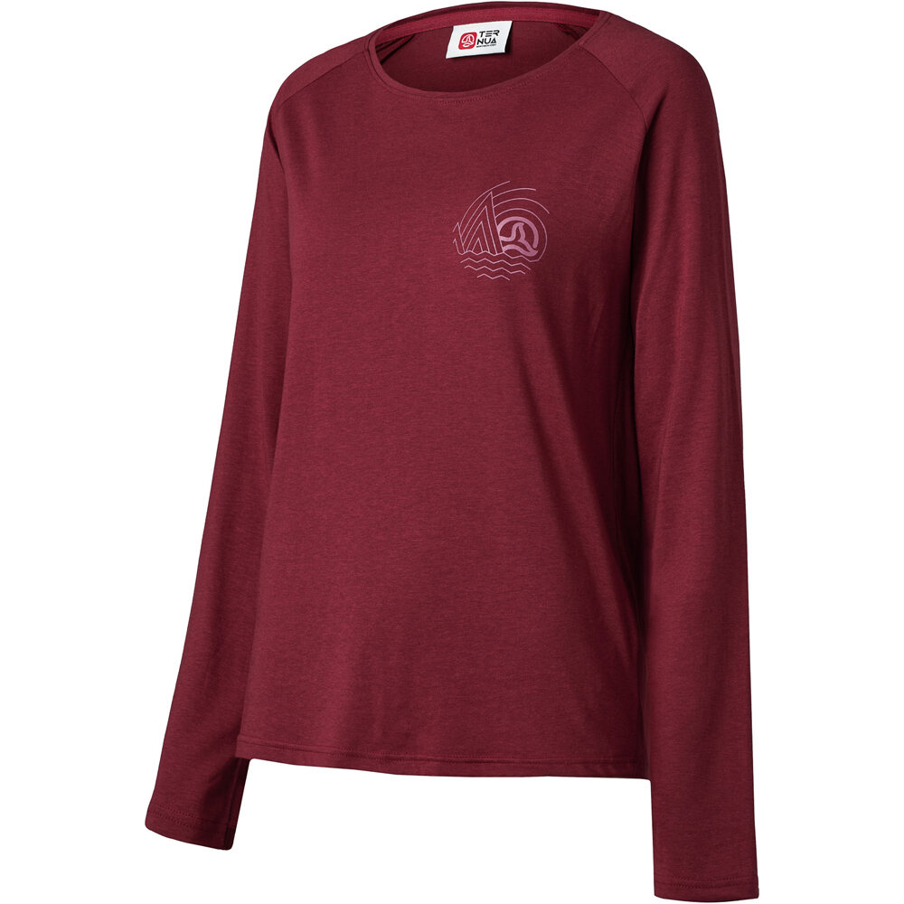 Chops camiseta montaña manga larga mujer Granate (S)
