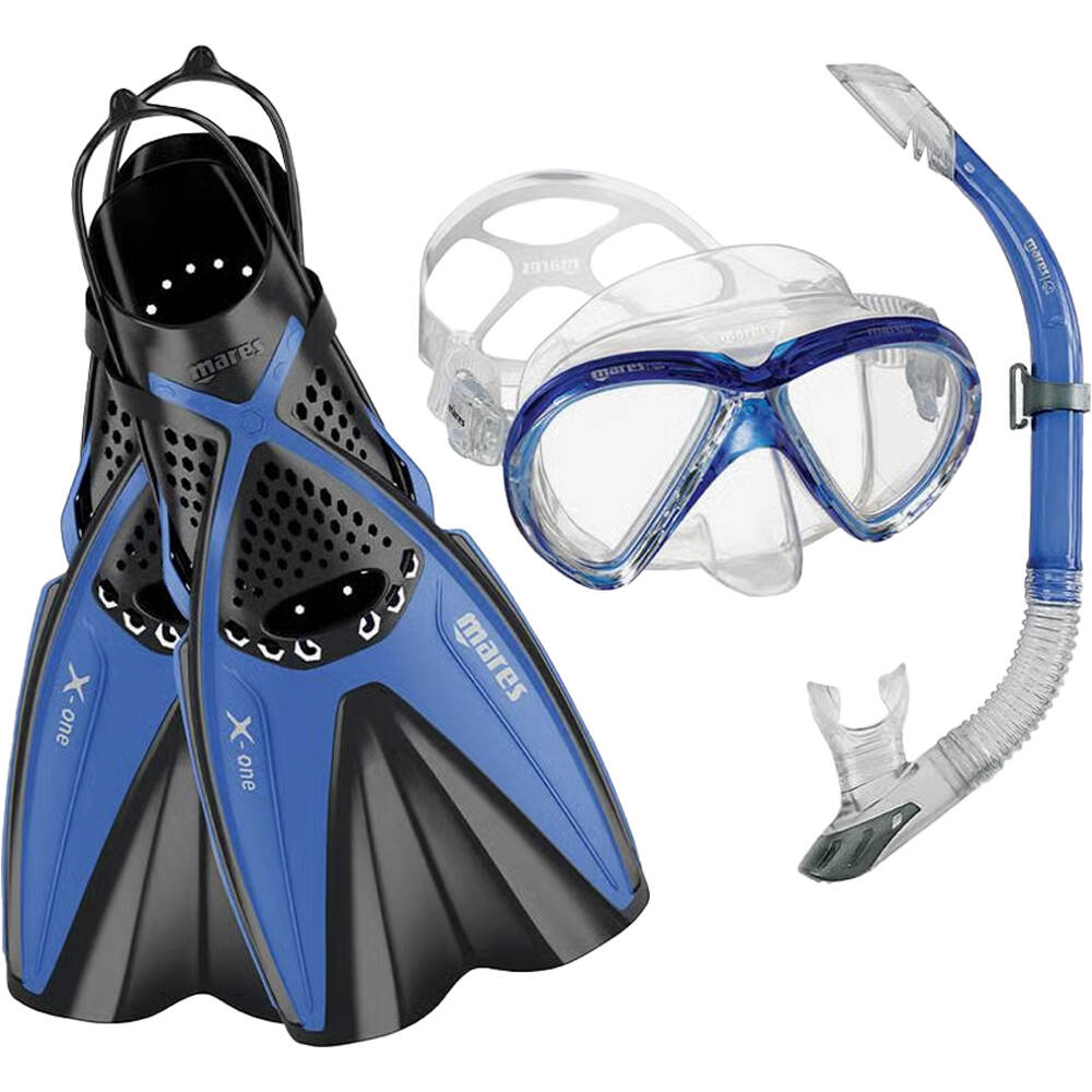 Mares set x-one marea kit gafastubo y aletas snorkel