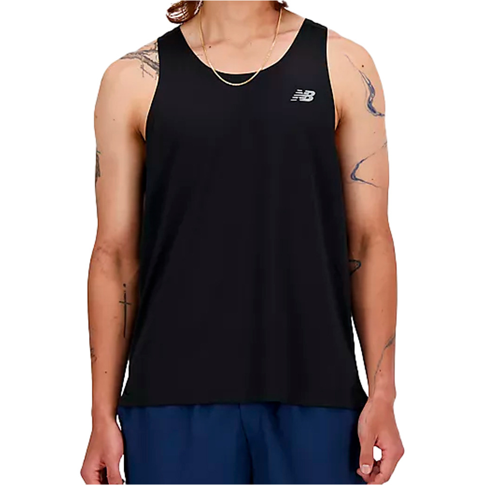 Sport essentials singlet camiseta entrenamiento tirantes hombre Negro (M)
