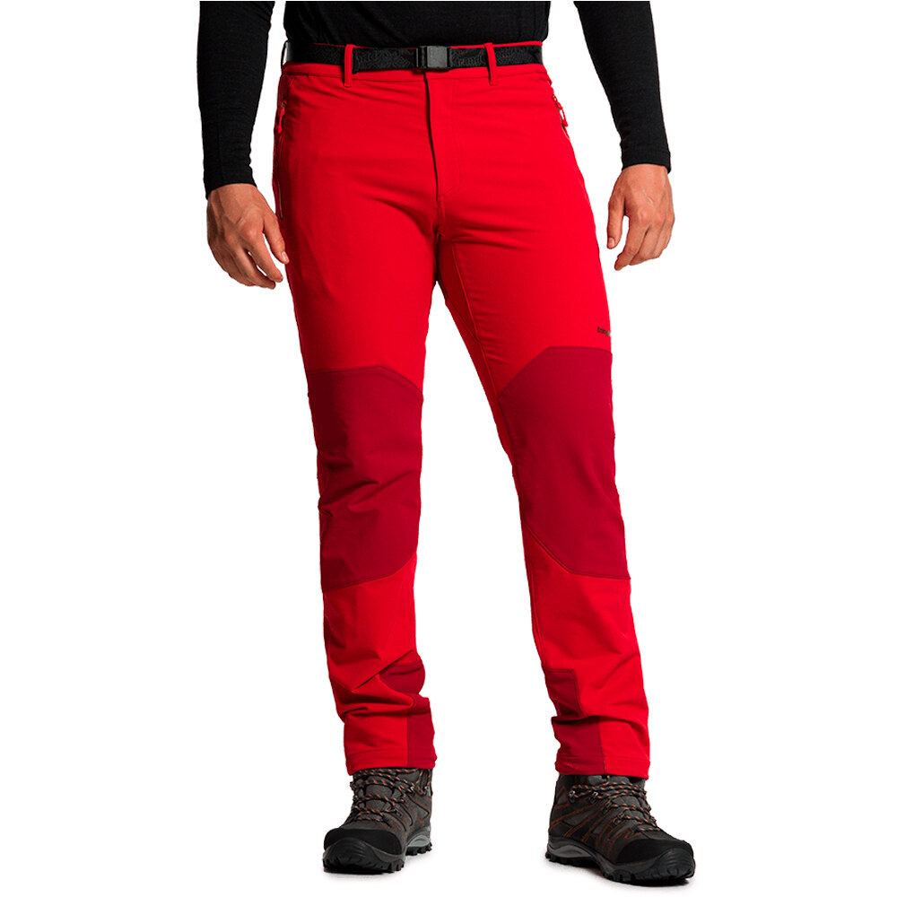 Mourelle v02 pantalón montaña hombre Rojo (M)