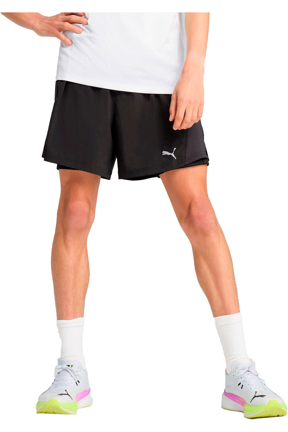Run velocity 2in1 pantaloneta técnica hombre Negro (XL)