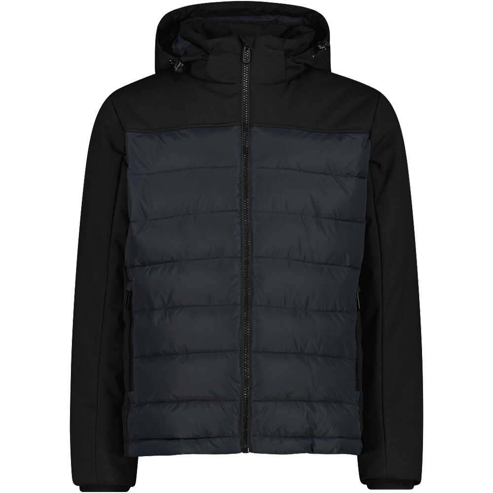 Man jacket zip hood chaqueta outdoor hombre Negro (52)