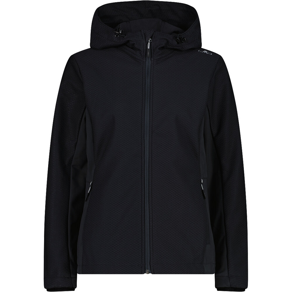 Woman jacket fix hood chaqueta softshell mujer Gris (36)