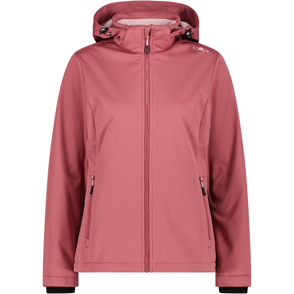 Woman jacket zip hood chaqueta softshell mujer Rosa (42)