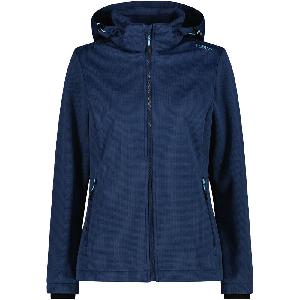 Woman jacket zip hood chaqueta softshell mujer Azul (40)