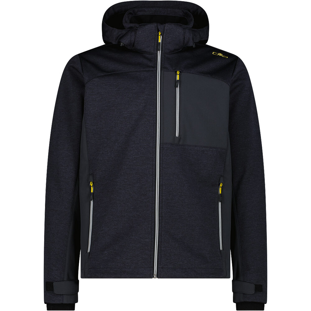 Cmp man jacket zip hood chaqueta softshell hombre · Gris