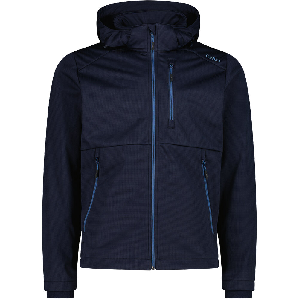 Man jacket zip hood forro polar hombre Marino (58)