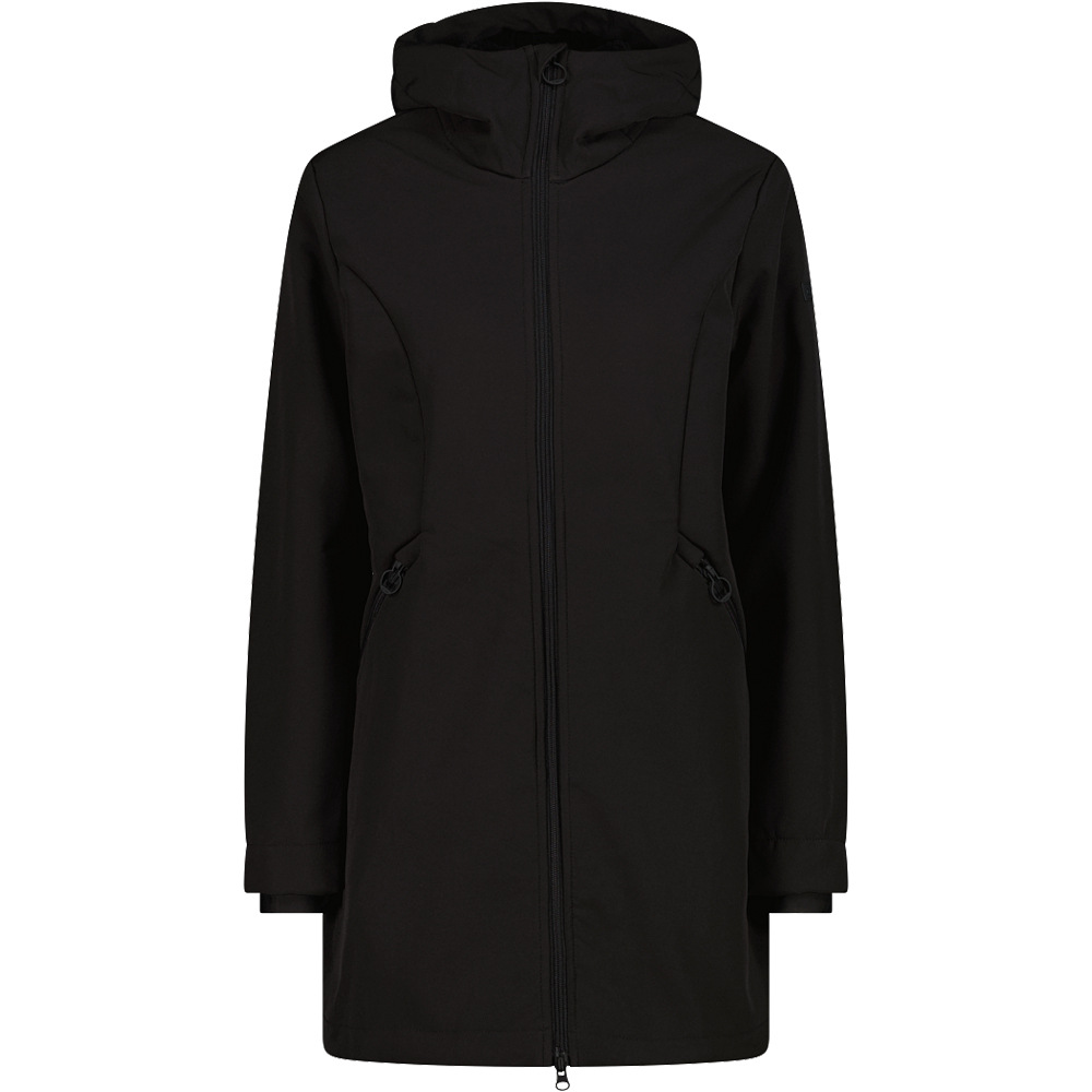 Woman parka fix hood chaqueta softshell mujer Negro (42)