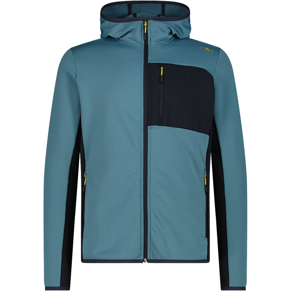 Man jacket fix hood forro polar hombre Verde (52)