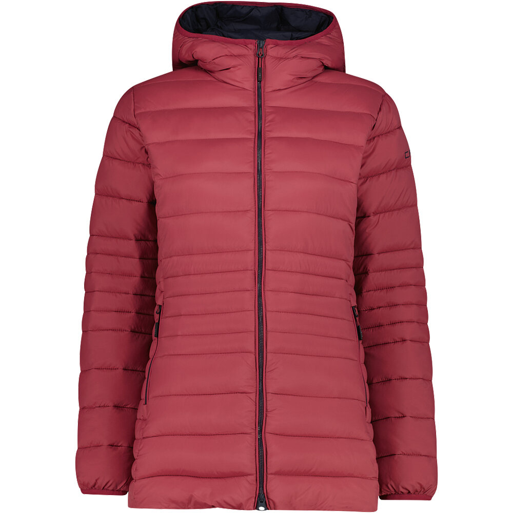 Woman long jacket fix hood chaqueta outdoor mujer Rosa (40)