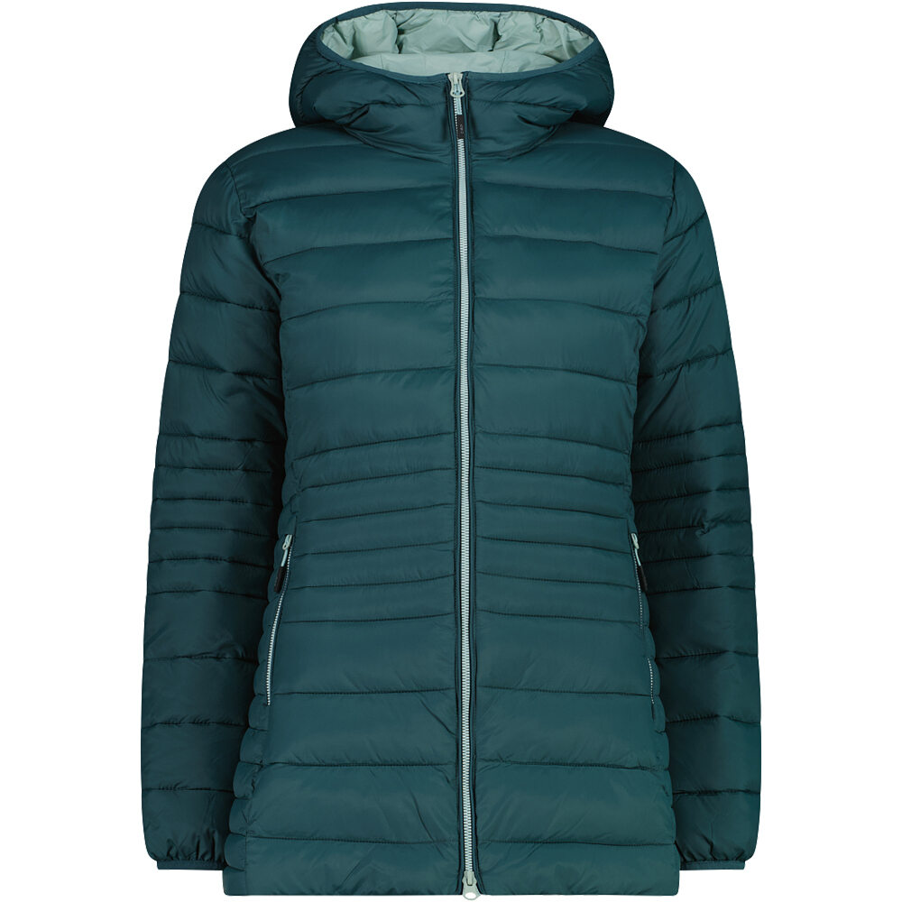 Woman long jacket fix hood chaqueta outdoor mujer Verde (44)