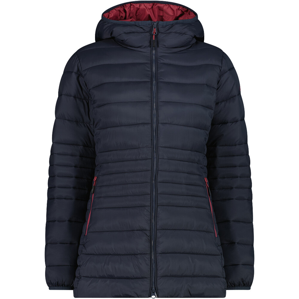 Woman long jacket fix hood chaqueta outdoor mujer Gris (42)