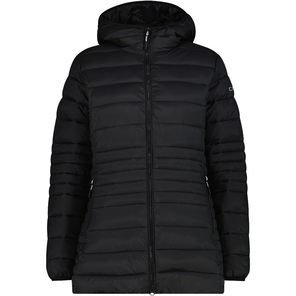 Woman long jacket fix hood chaqueta outdoor mujer Negro (48)