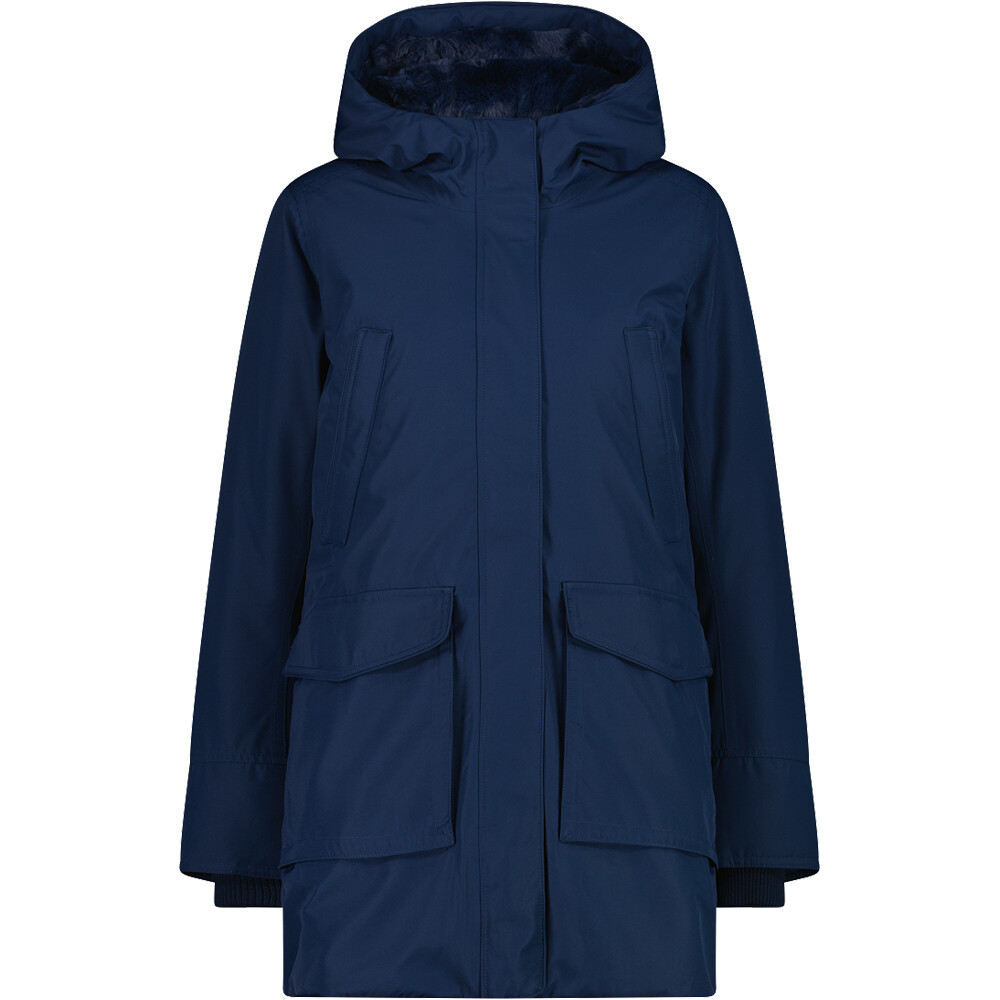 Woman parka fix hood chaqueta outdoor mujer Azul (46)