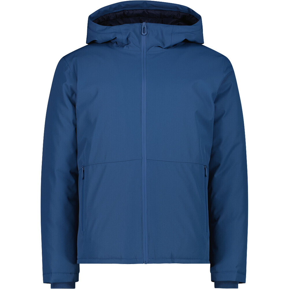 Man jacket fix hood chaqueta impermeable insulada hombre Azul (56)