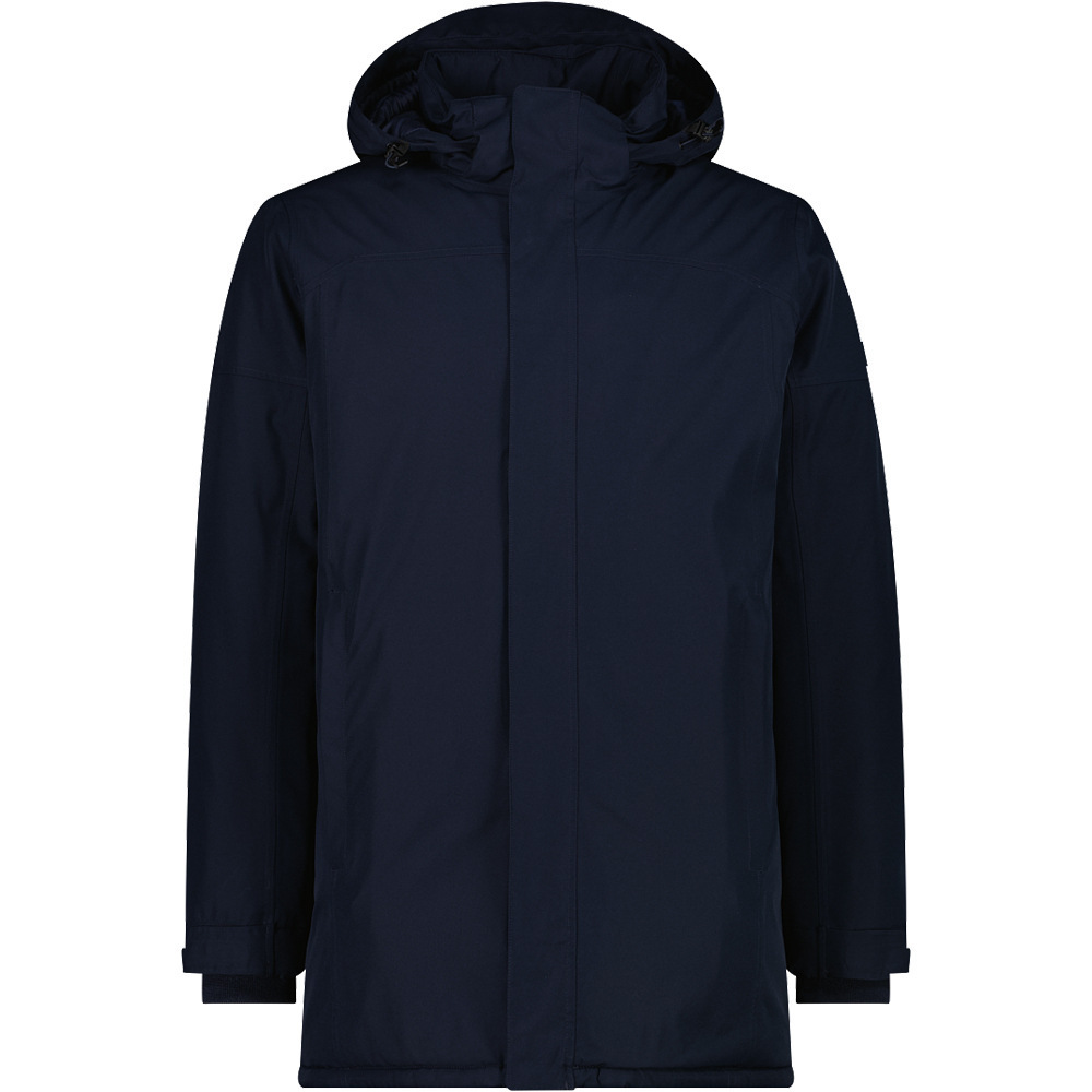 Man parka zip hood chaqueta impermeable insulada hombre Marino (56)