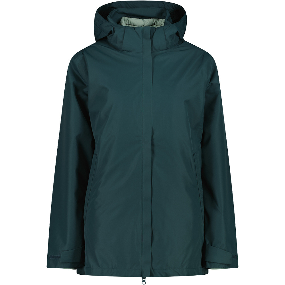 Cmp woman long jacket zip hood detachable innjacket chaqueta outdoor mujer