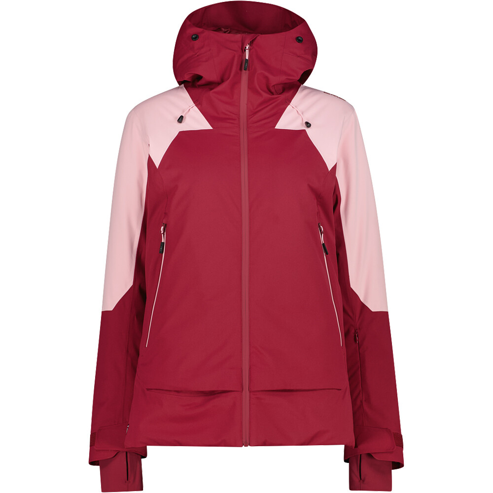 Woman jacket fix hood chaqueta impermeable mujer Rosa (40)