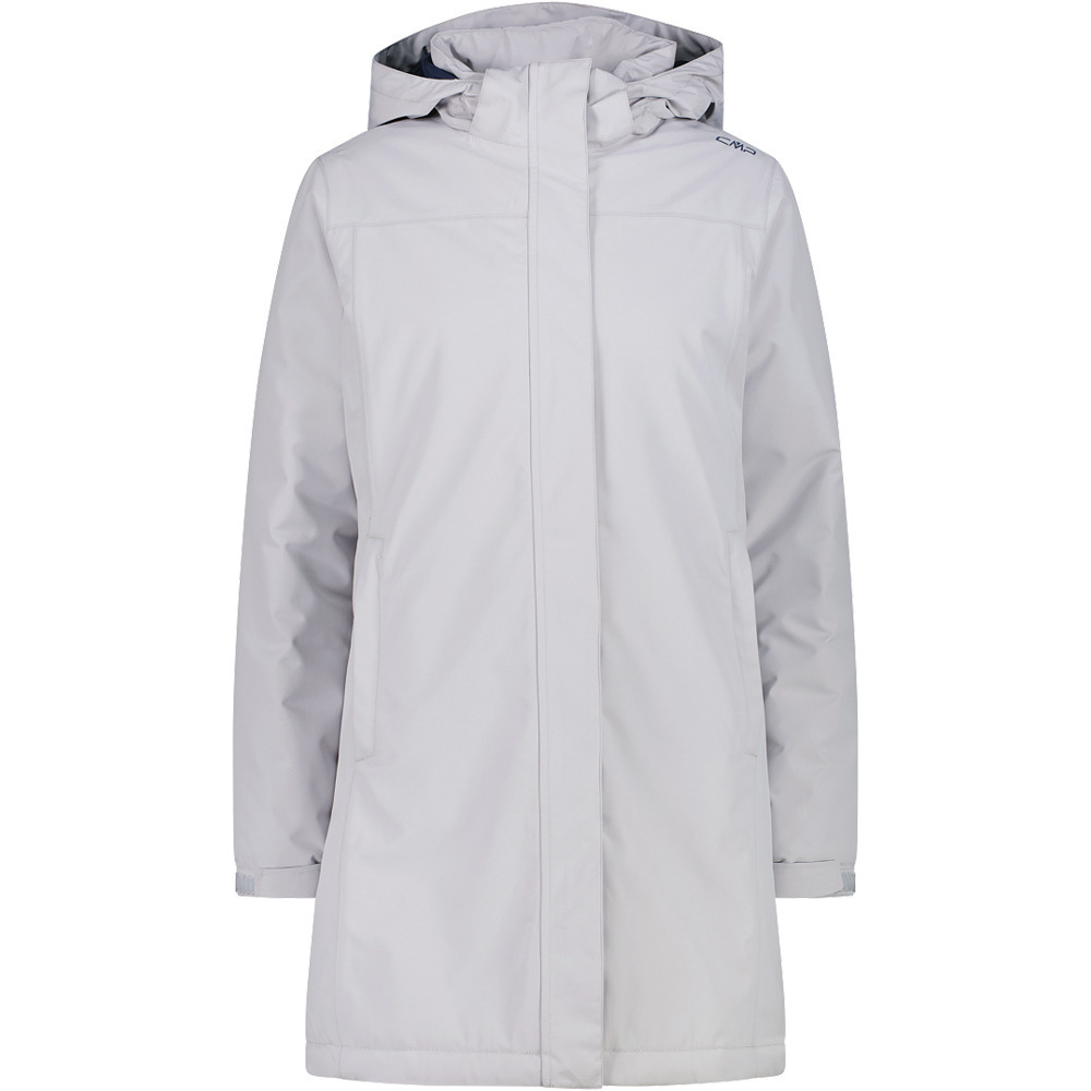Woman parka zip hood chaqueta impermeable insulada mujer Gris (44)