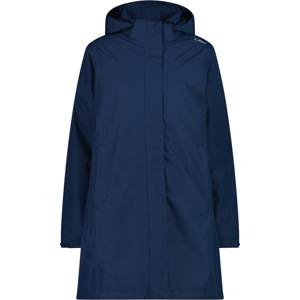 Woman parka zip hood chaqueta impermeable insulada mujer Azul (40)