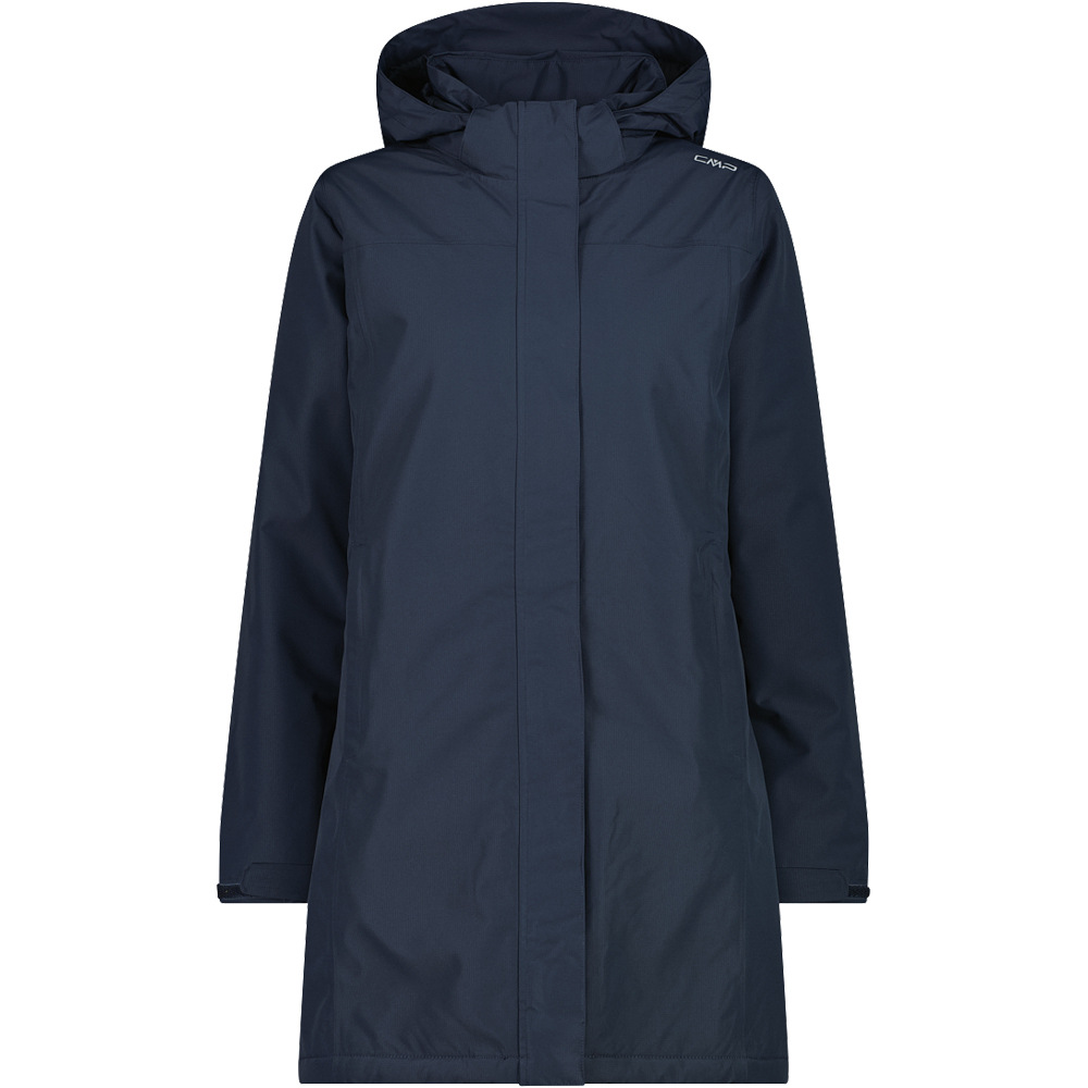Woman parka zip hood chaqueta impermeable insulada mujer Gris (48)
