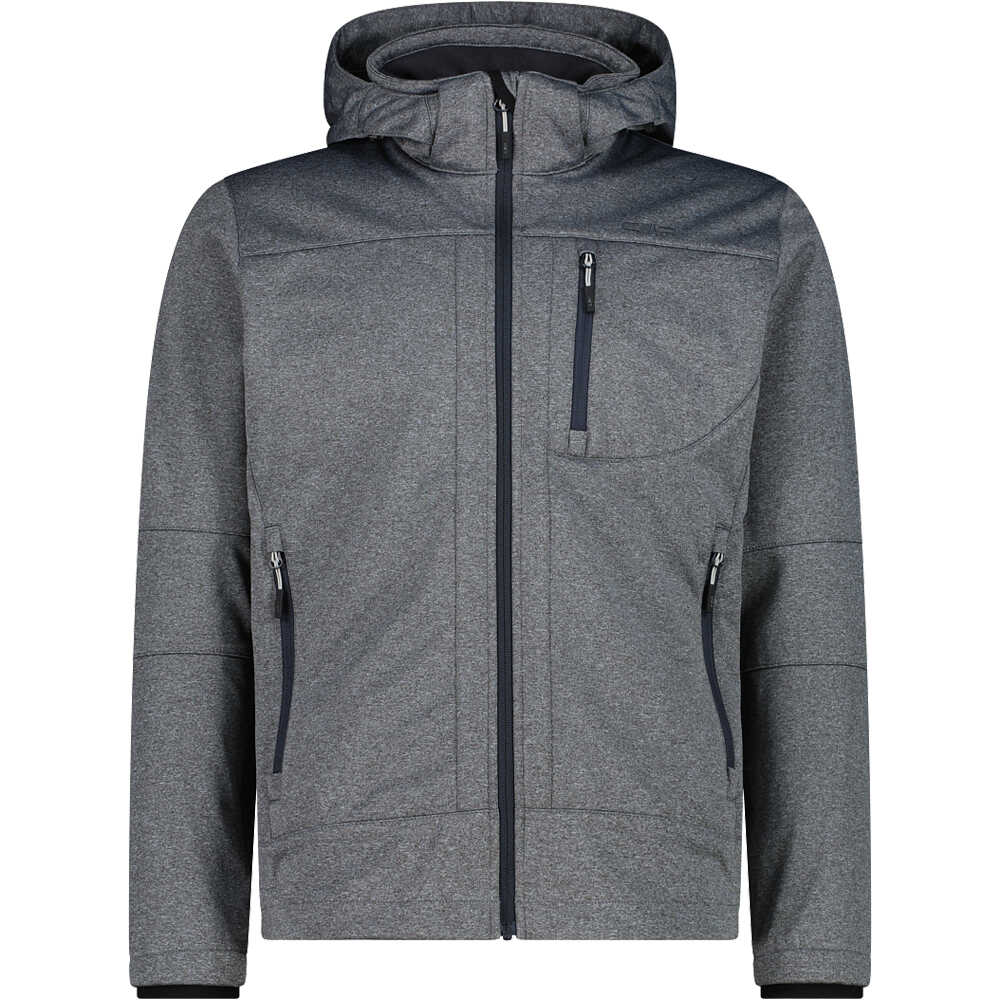 Cmp man jacket zip hood chaqueta softshell hombre · Gris