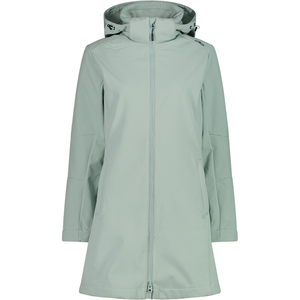 Woman parka zip hood chaqueta softshell mujer Verde (46)