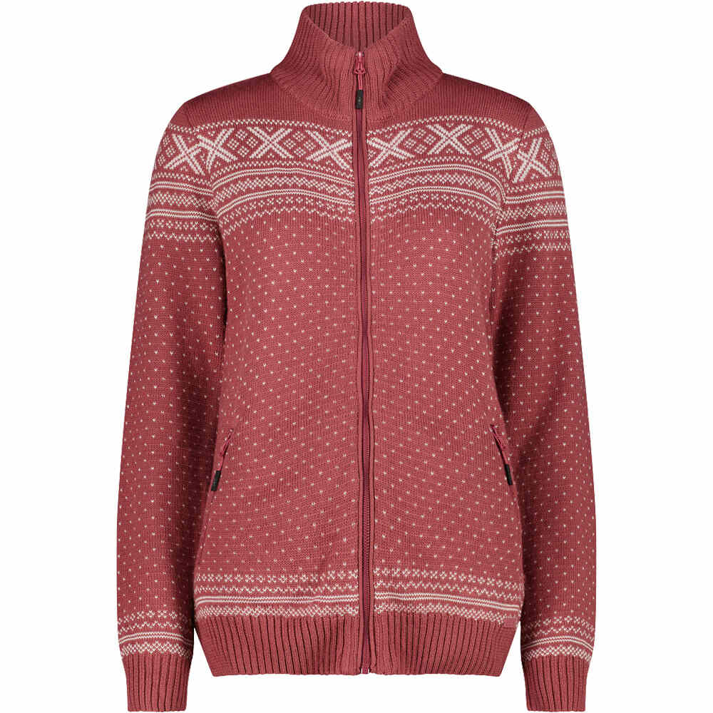 Woman jacket knitted jersey esquí mujer Rosa (40)