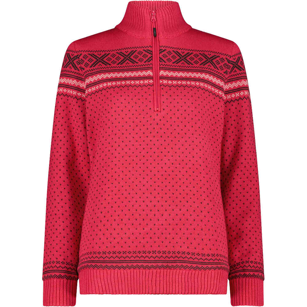 Woman sweat knitted wp jersey esquí mujer Granate (42)