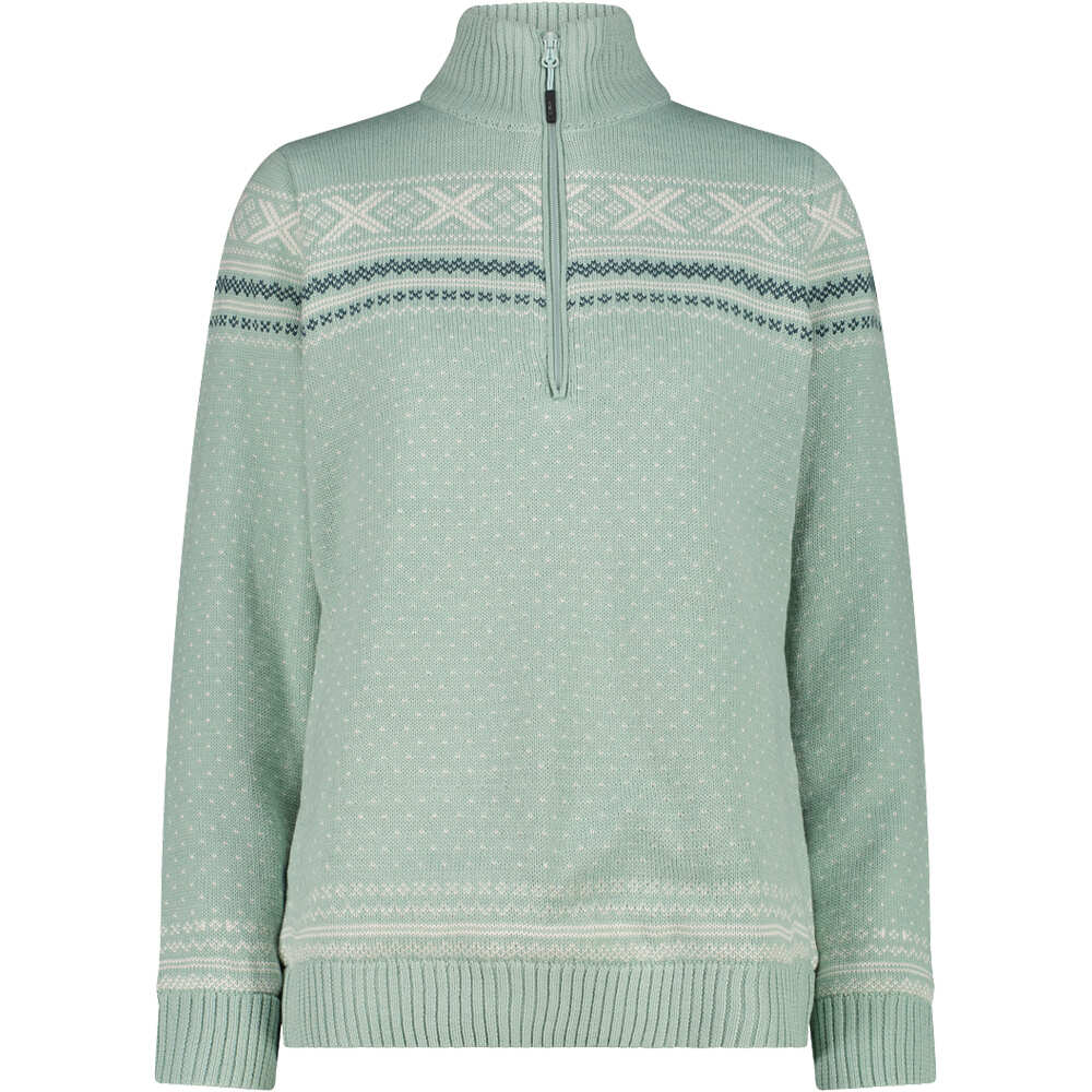 Woman sweat knitted waterproof jersey esquĂ mujer Verde (40)