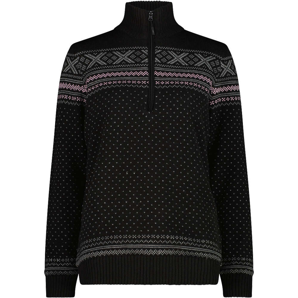 Woman sweat knitted waterproof jersey esquí mujer Negro (40)