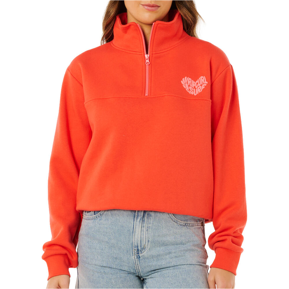 Heart sudadera mujer Rojo (XS)