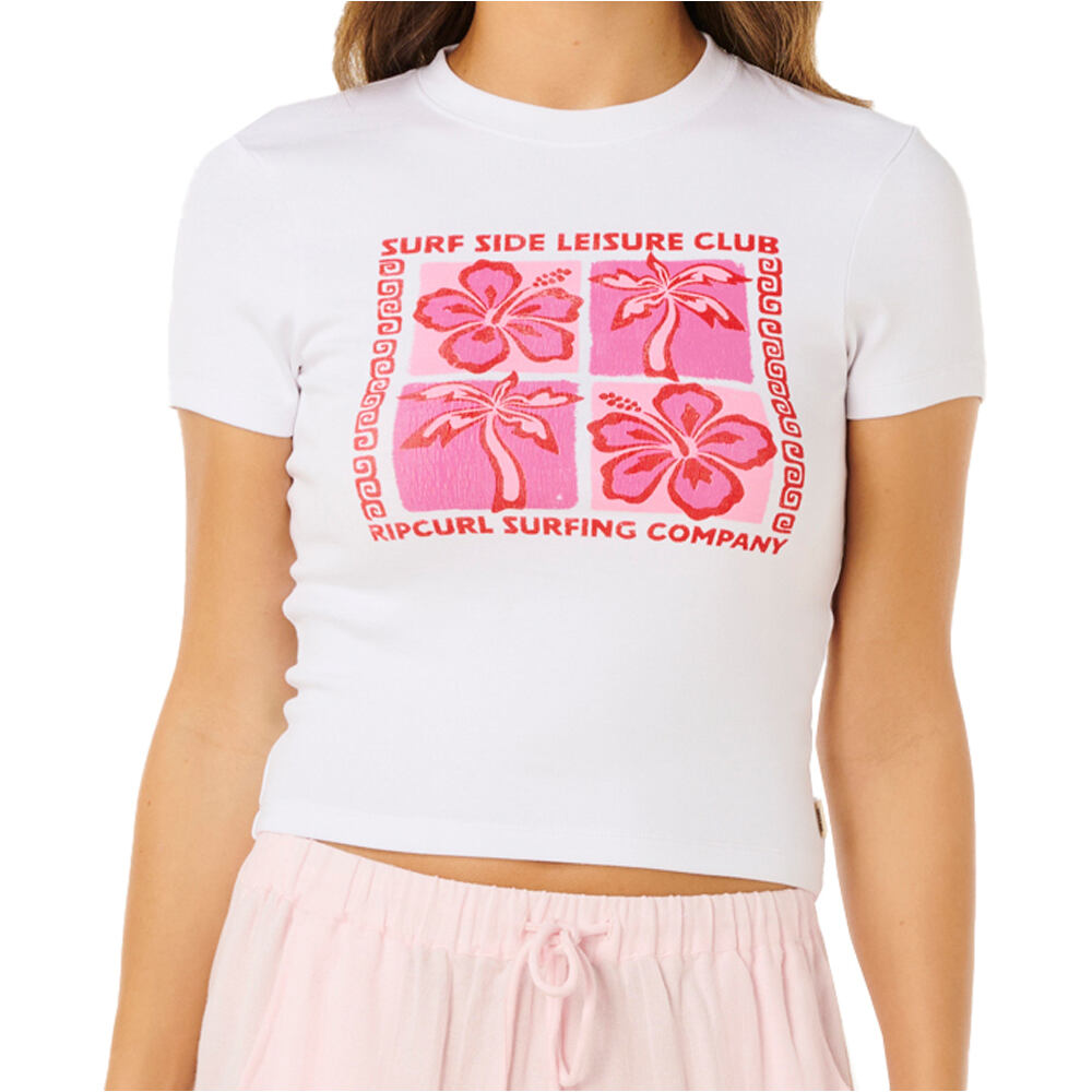 Surf side camiseta manga corta mujer Blanco (L)