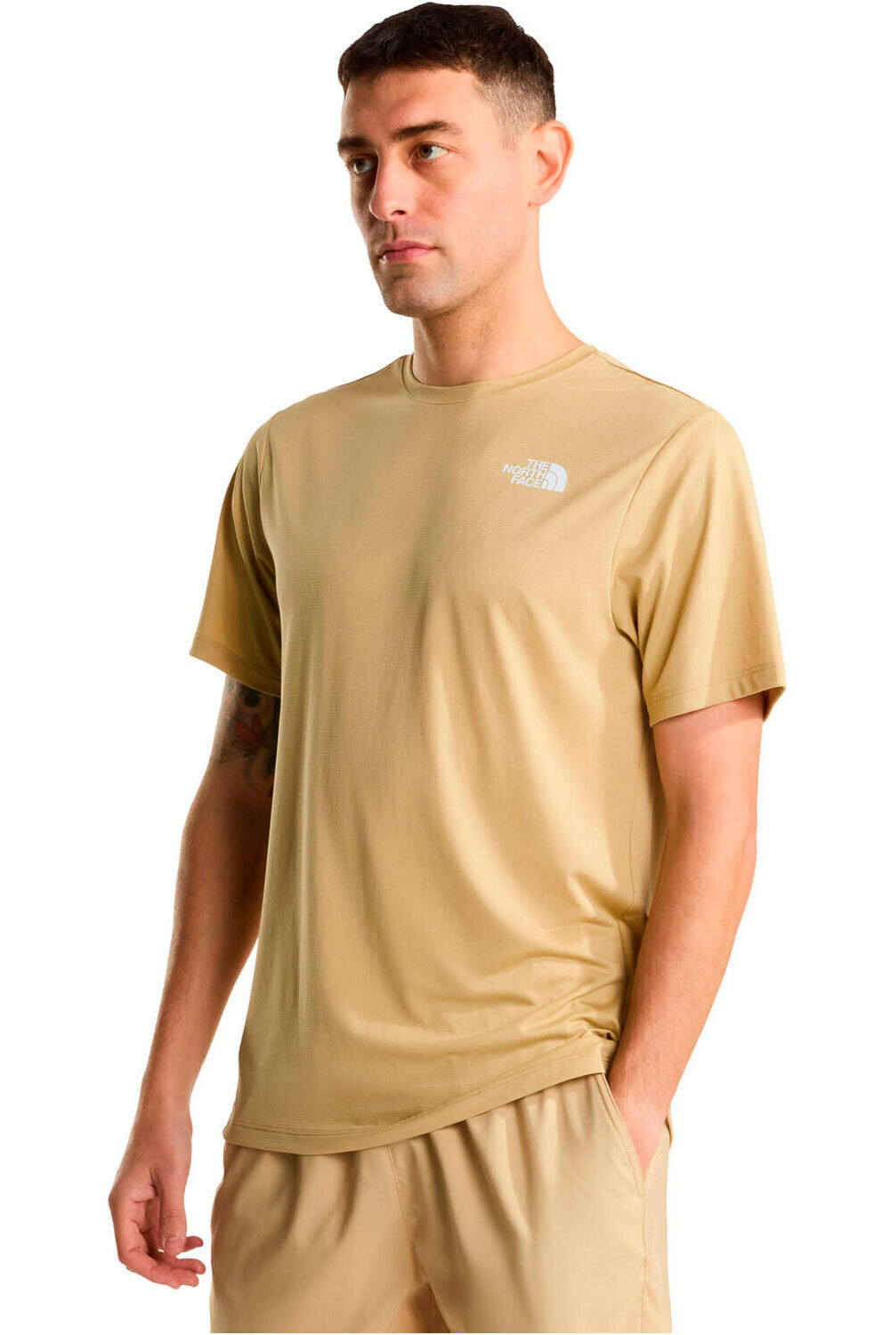 Camiseta montaña manga corta hombre Marron (XL)