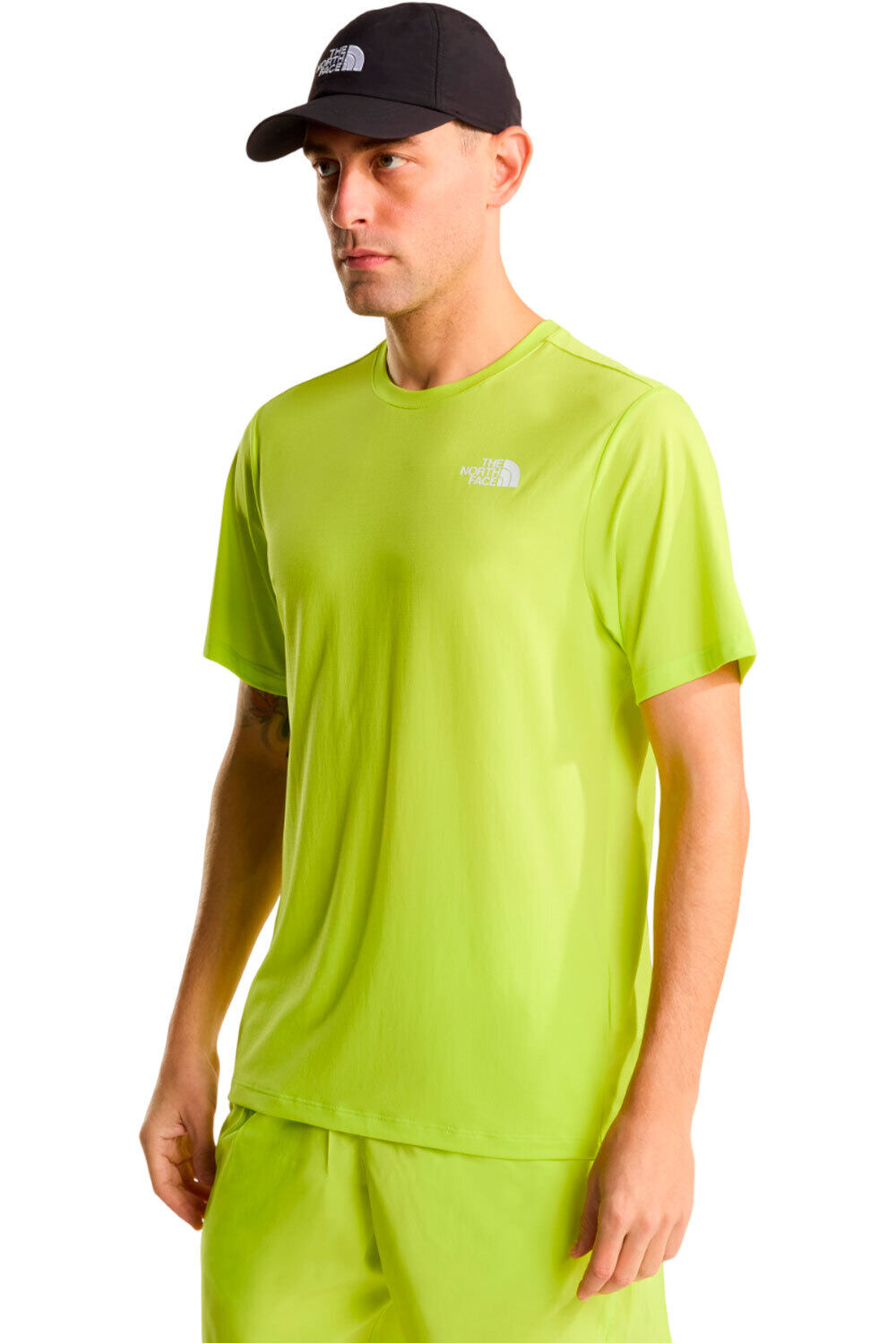 Camiseta montaña manga corta hombre Verde (M)