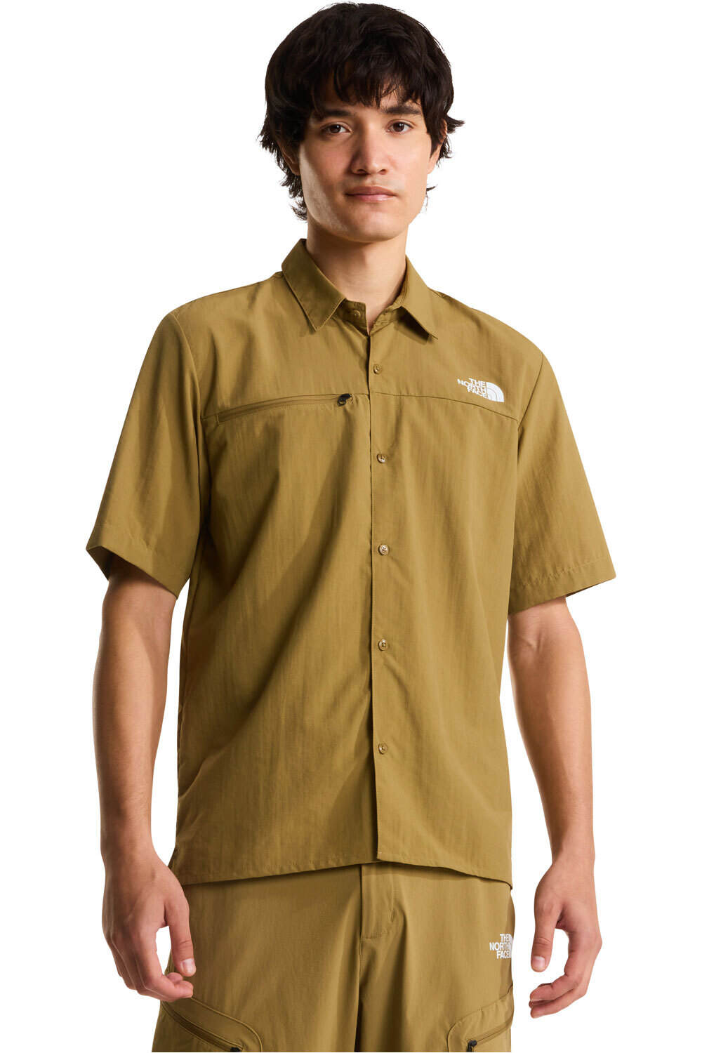 Packable camisa montaña manga corta hombre Marron (S)