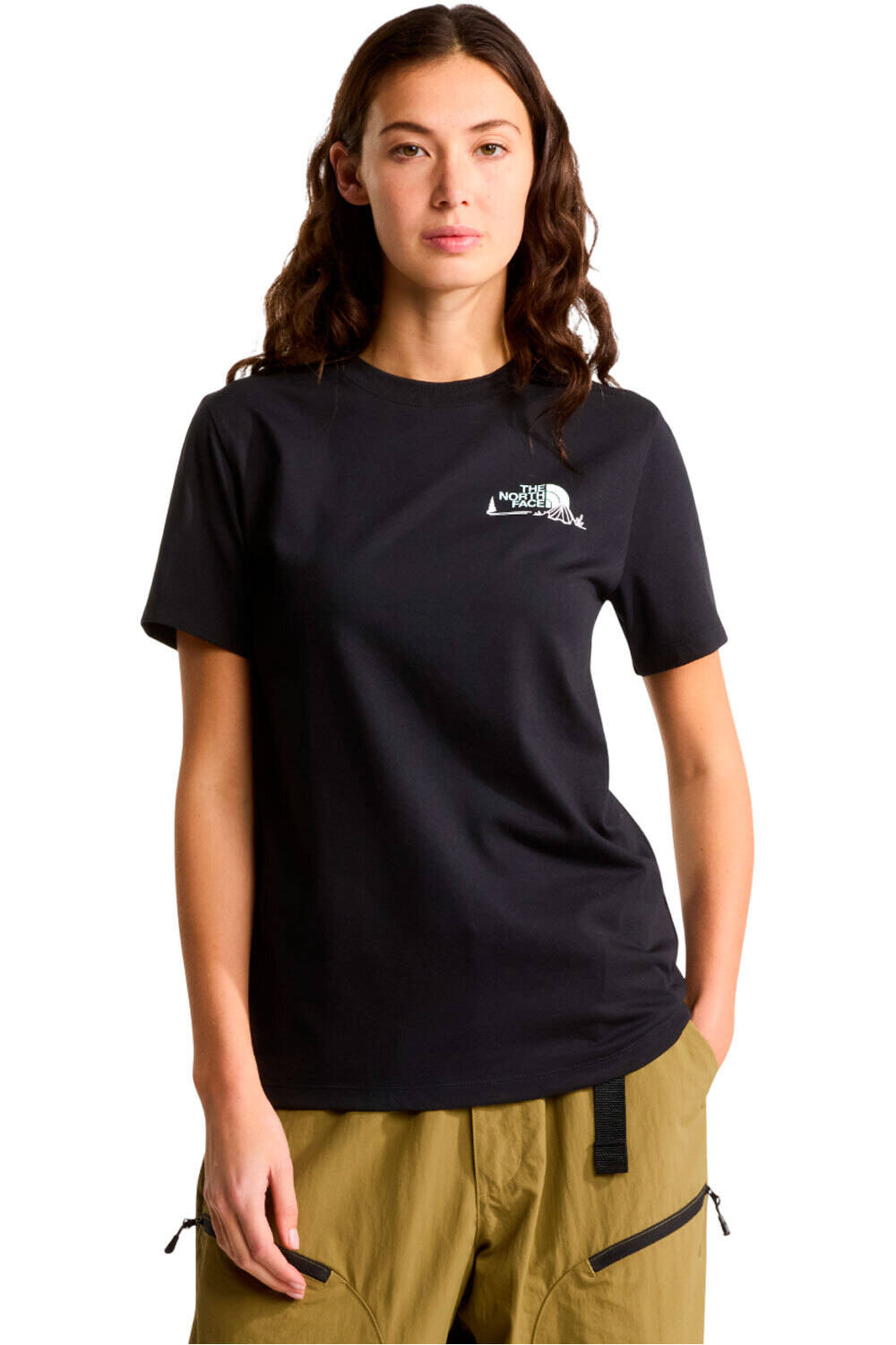 Monte camiseta montaña manga corta mujer Negro (XS)