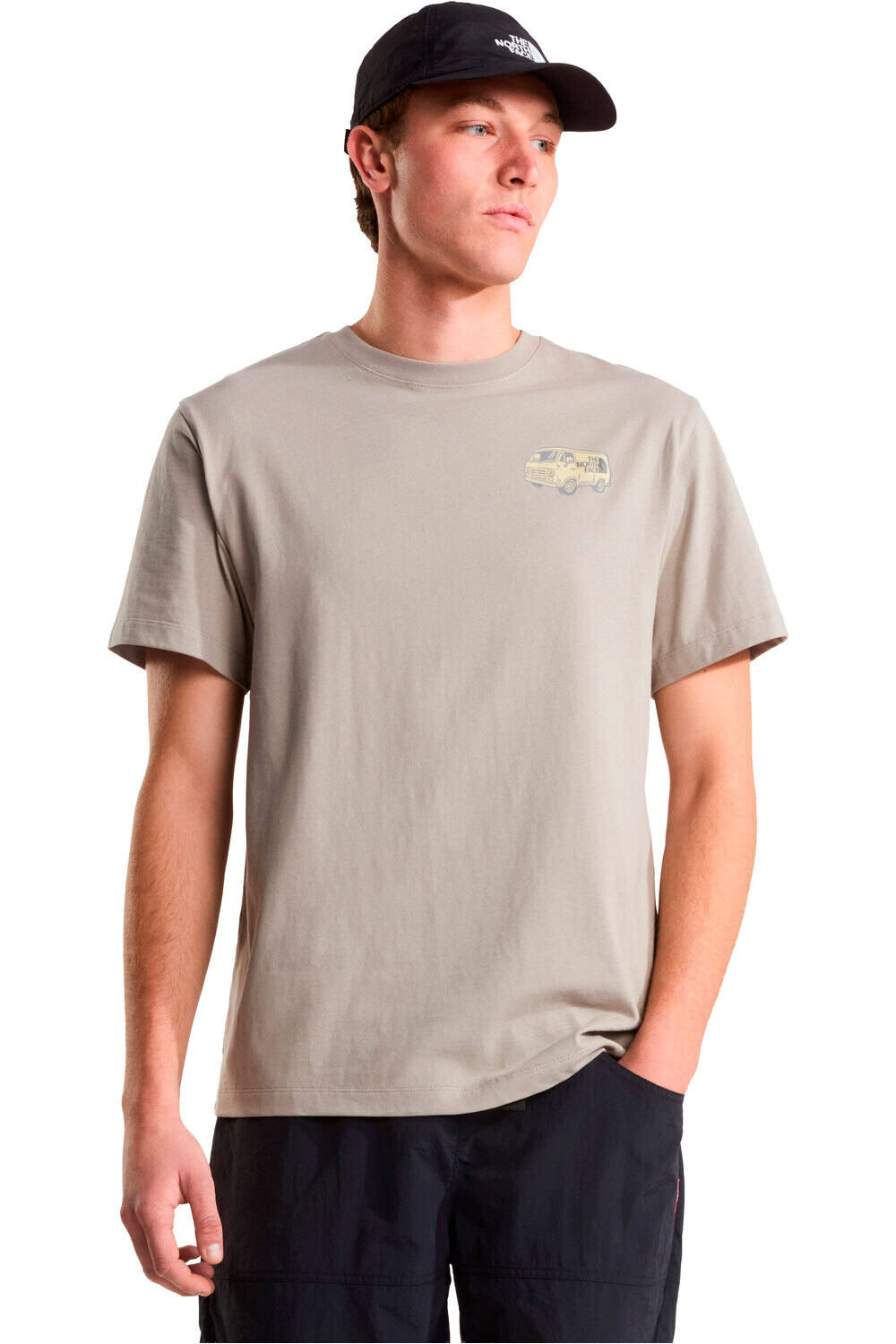 Van life camiseta montaña manga corta hombre Gris (M)