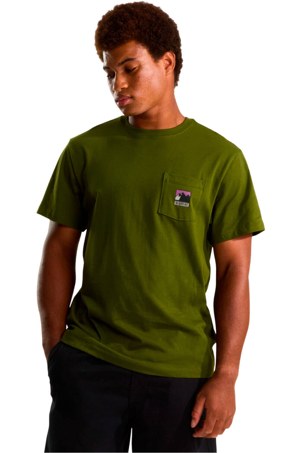 Mountain logo camiseta montaña manga corta hombre Verde (L)