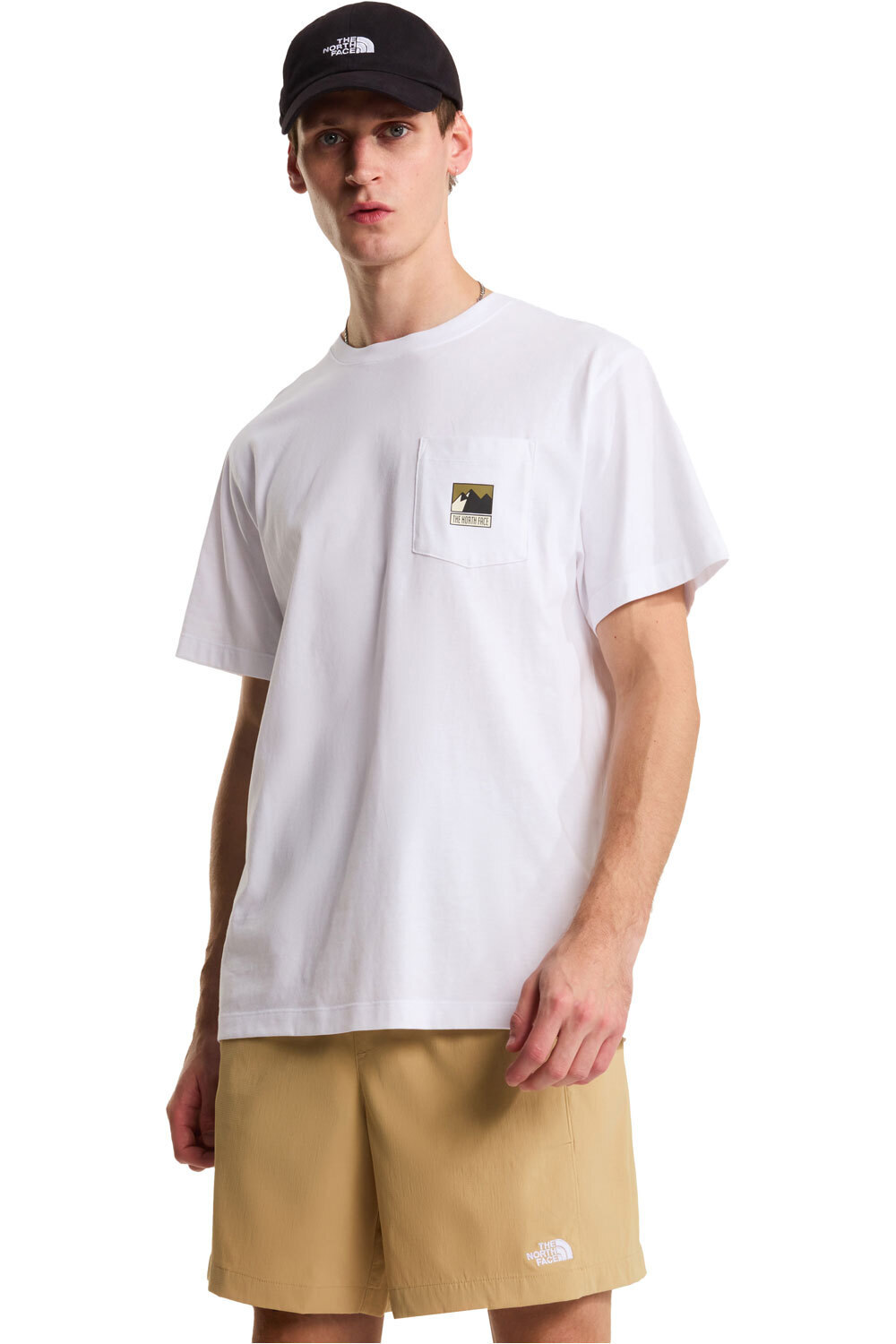 Mountain logo camiseta montaña manga corta hombre Blanco (M)