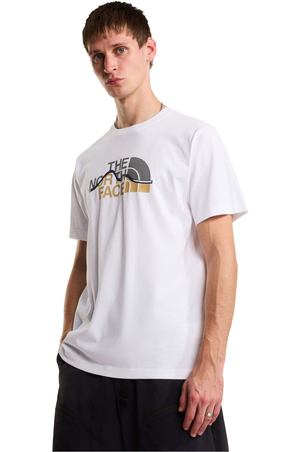 Mountain line camiseta montaña manga corta hombre Blanco (S)