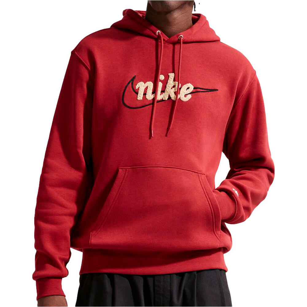 Nike club sudadera hombre Rojo (S)
