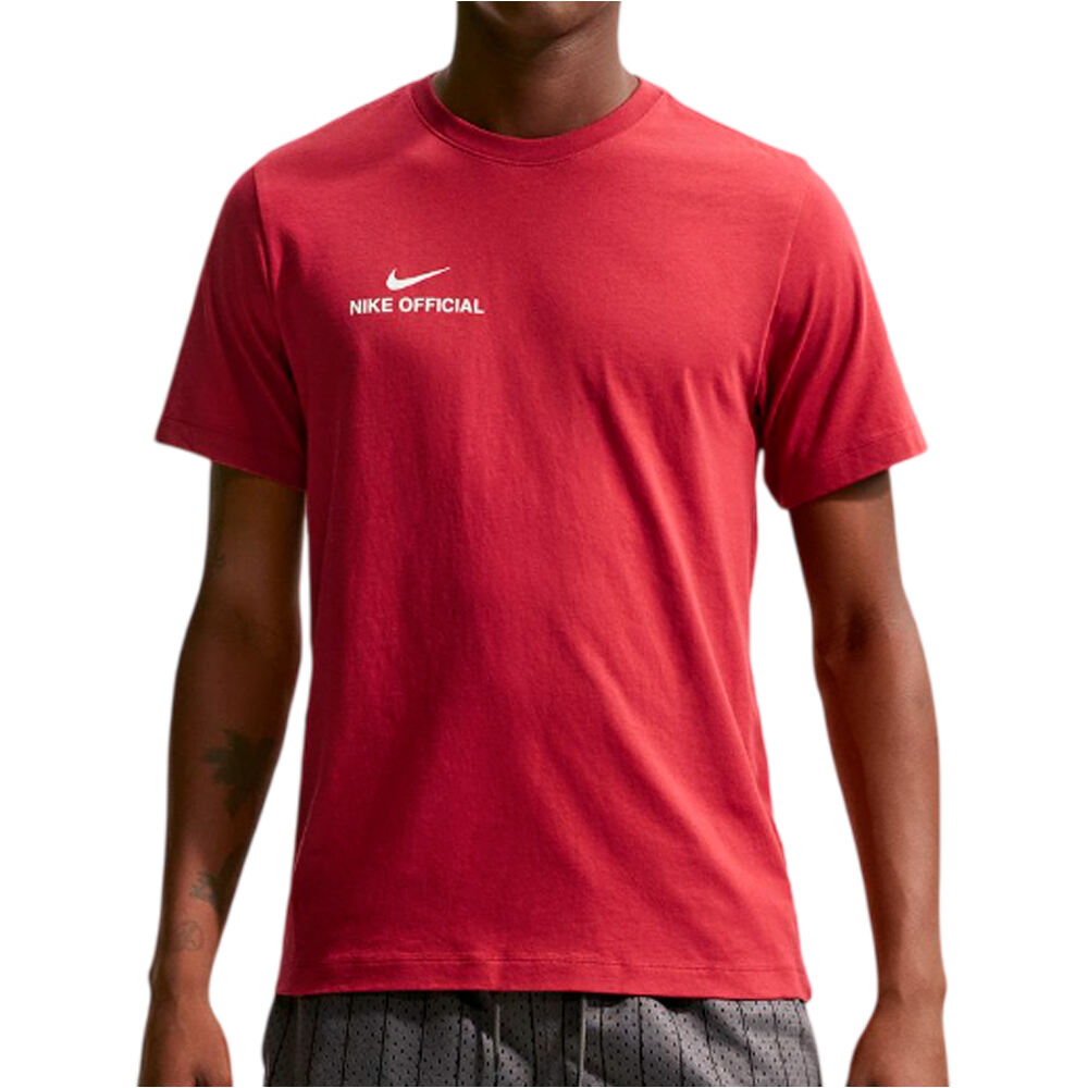 Sportswear standard camiseta manga corta hombre Granate (M)