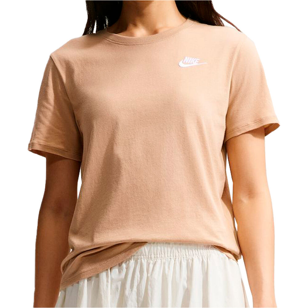 Sportswear club camiseta manga corta mujer Beige (XL)