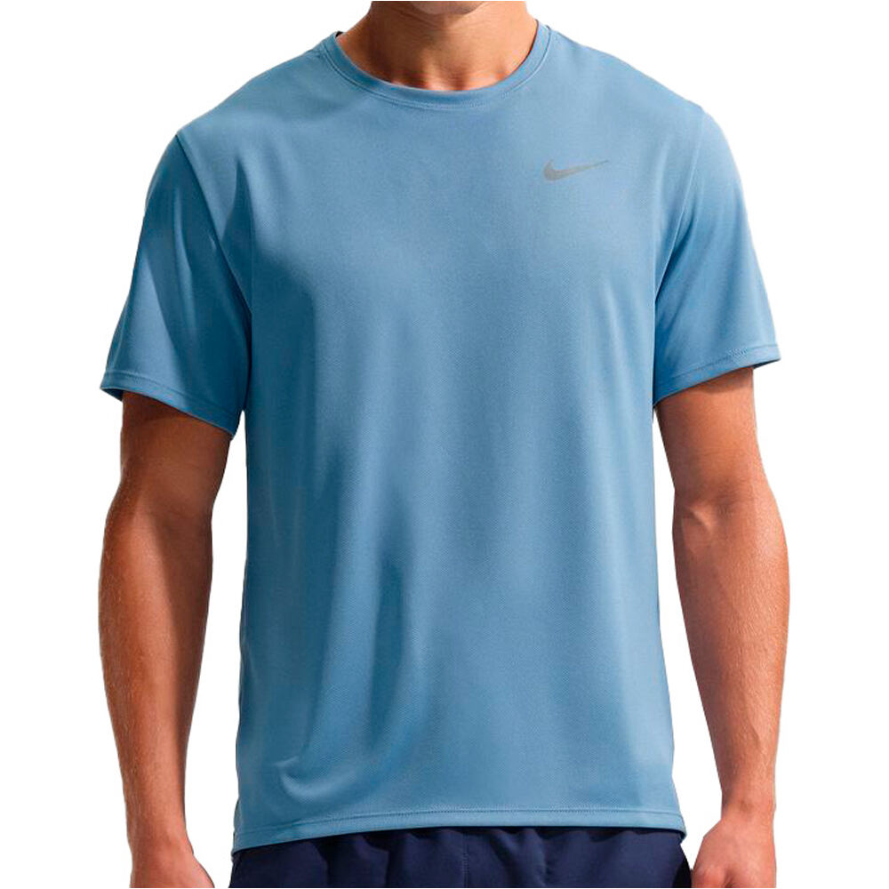 Dri-fit uv miler camiseta técnica manga corta hombre Azul (L)