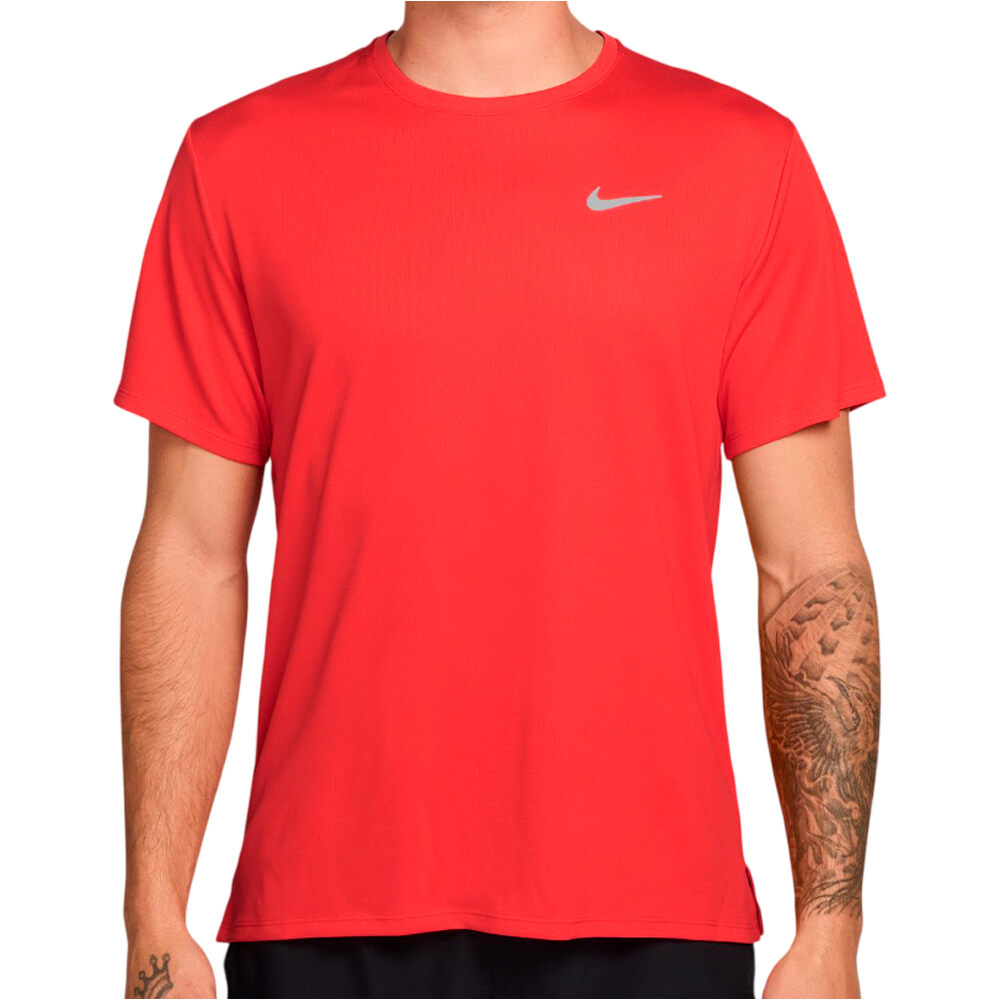 Dri-fit uv miler camiseta técnica manga corta hombre Rojo (L)