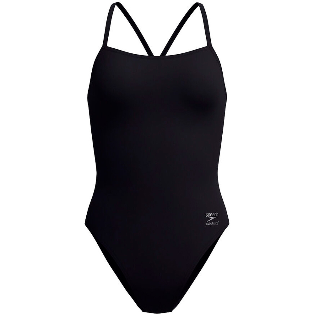 Solid v-back 20 bañador natación mujer Negro (42)