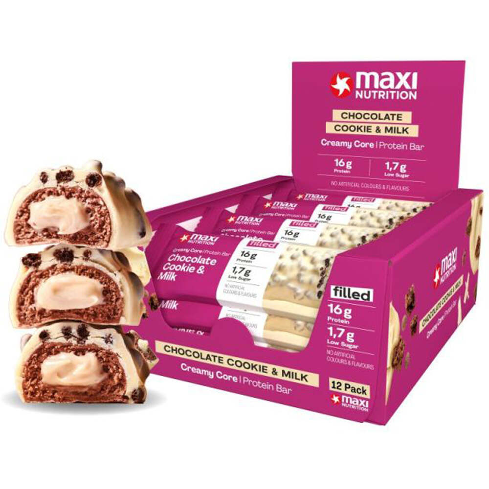 Maxi Nutrition Creamy core bars chocolate cookie milk 4 barritas energéticas