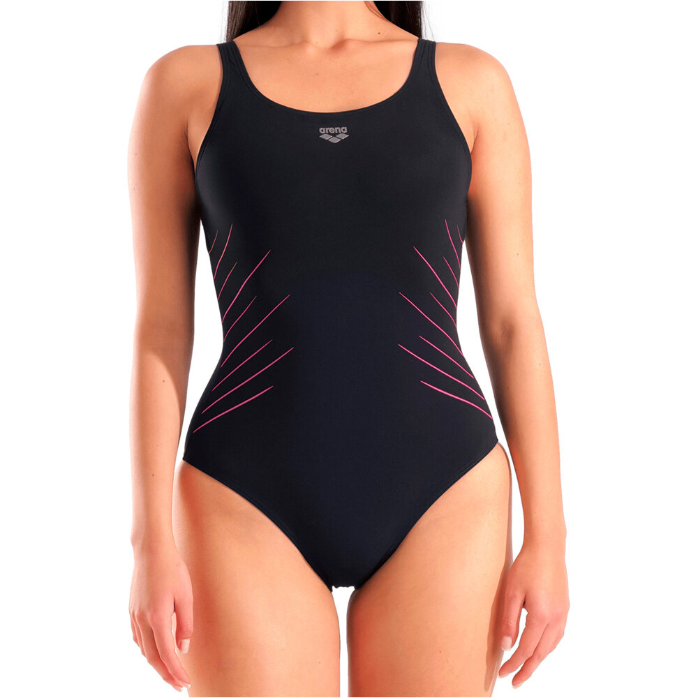 Isa bañador natación mujer Negro (48)